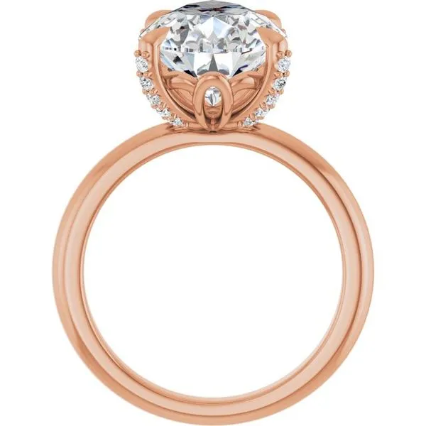 Claw-Prong Accented Engagement Ring Image 2 Ocean View Jewelers Millville, DE