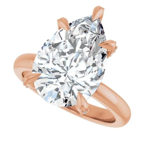 Claw-Prong Accented Engagement Ring Image 5 Vulcan's Forge LLC KANSAS CITY, MO