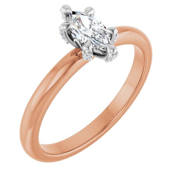 Claw-Prong Accented Engagement Ring