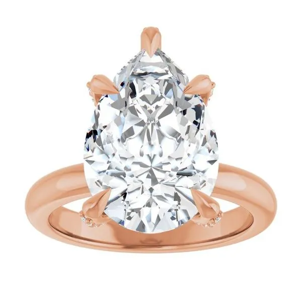 Claw-Prong Accented Engagement Ring Image 3 The Jewelry Source El Segundo, CA