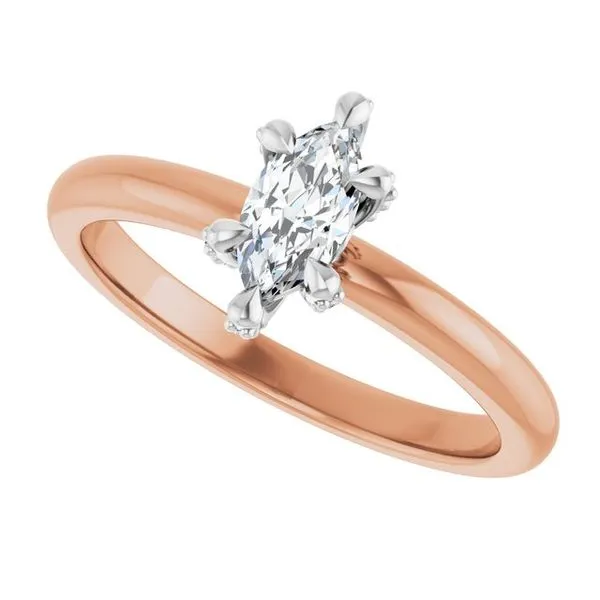 Claw-Prong Accented Engagement Ring Image 5 Hudson Valley Goldsmith New Paltz, NY