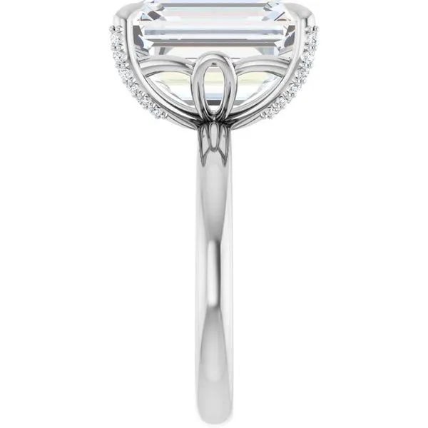 Claw-Prong Accented Engagement Ring Image 4 Don's Jewelry & Design Washington, IA