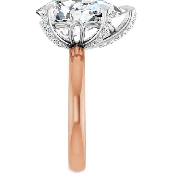 Claw-Prong Accented Engagement Ring Image 4 Northwood Jewelers Northwood, OH