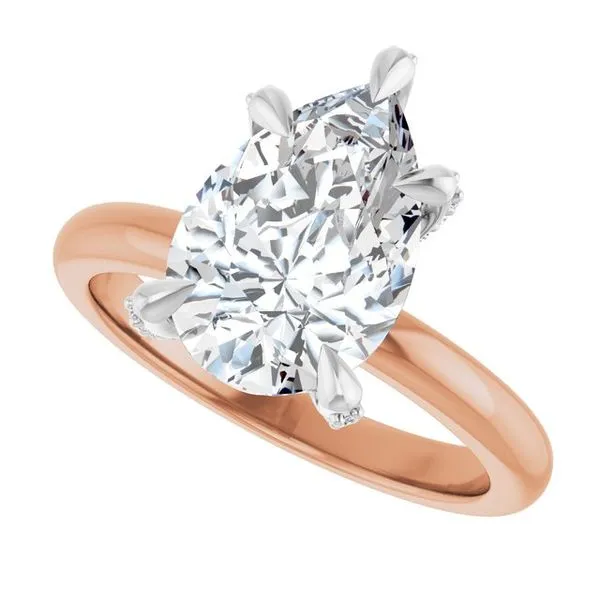 Claw-Prong Accented Engagement Ring Image 5 Austin's Fine Diamonds & Jewelry Lyndhurst, NJ