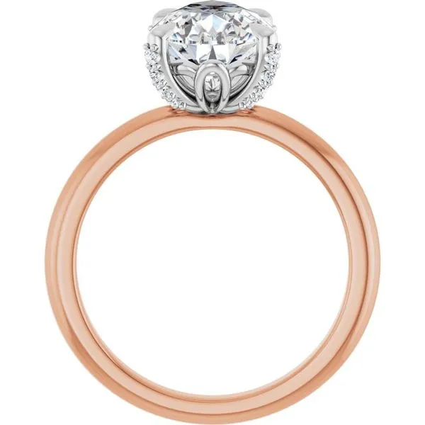 Claw-Prong Accented Engagement Ring Image 2 JF Jones Jewelers Rochester, NY