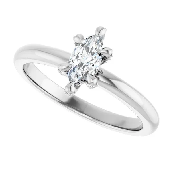 Claw-Prong Accented Engagement Ring Image 5 Don's Jewelry & Design Washington, IA