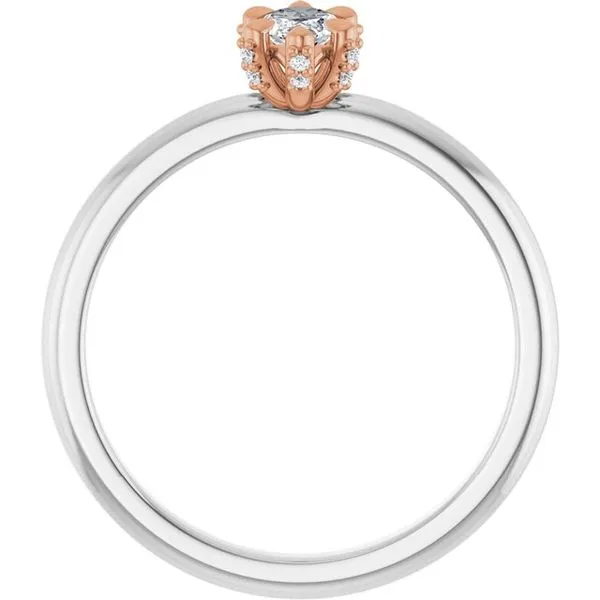 Claw-Prong Accented Engagement Ring Image 2 J. West Jewelers Round Rock, TX