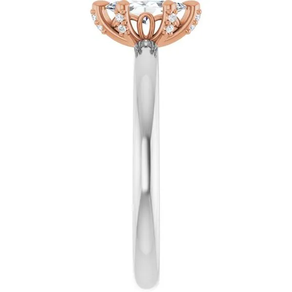 Claw-Prong Accented Engagement Ring Image 4 Natale Jewelers Sewell, NJ