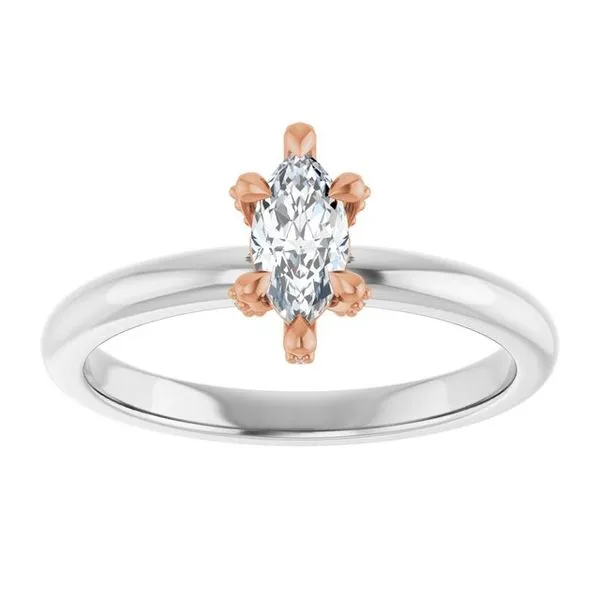 Claw-Prong Accented Engagement Ring Image 3 Paul James Jewelers Angels Camp, CA