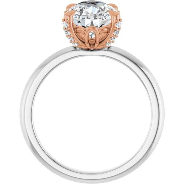 Claw-Prong Accented Engagement Ring Image 2 Austin's Fine Diamonds & Jewelry Lyndhurst, NJ