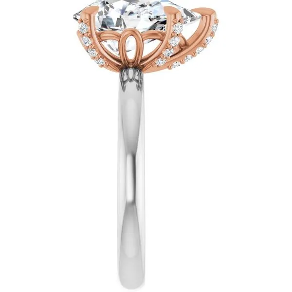 Claw-Prong Accented Engagement Ring Image 4 Austin's Fine Diamonds & Jewelry Lyndhurst, NJ