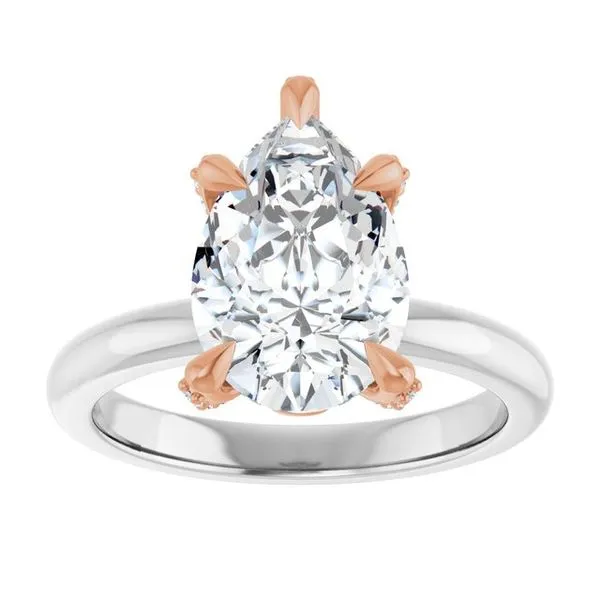 Claw-Prong Accented Engagement Ring Image 3 Natale Jewelers Sewell, NJ