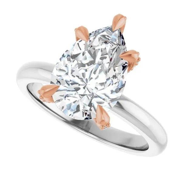 Claw-Prong Accented Engagement Ring Image 5 JF Jones Jewelers Rochester, NY