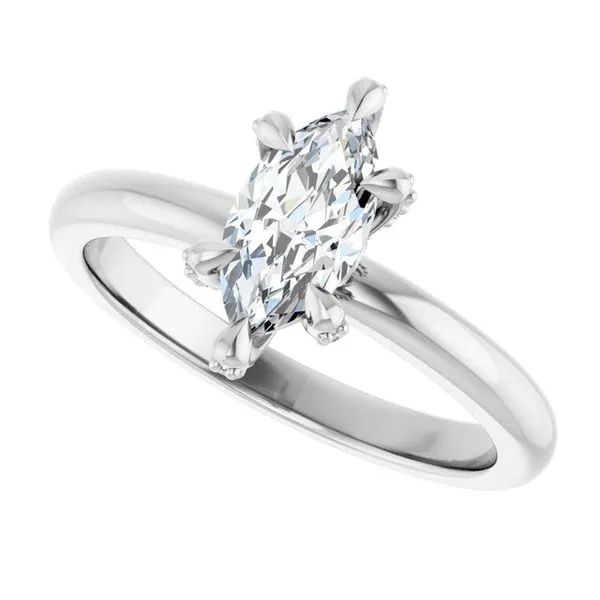 Claw-Prong Accented Engagement Ring Image 5 Clater Jewelers Louisville, KY