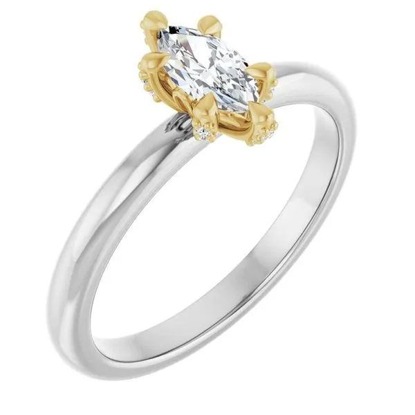 Claw-Prong Accented Engagement Ring