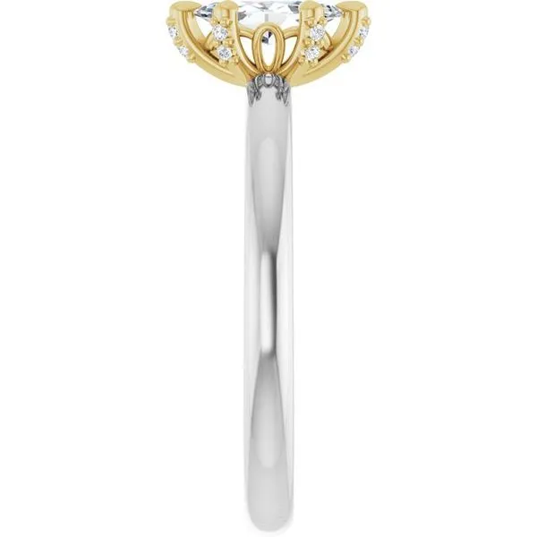 Claw-Prong Accented Engagement Ring Image 4 Futer Bros Jewelers York, PA