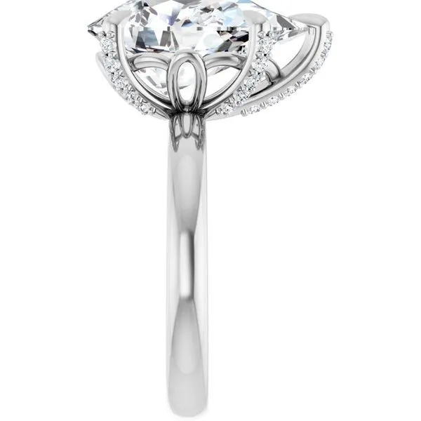Claw-Prong Accented Engagement Ring Image 4 Stuart Benjamin & Co. Jewelry Designs San Diego, CA