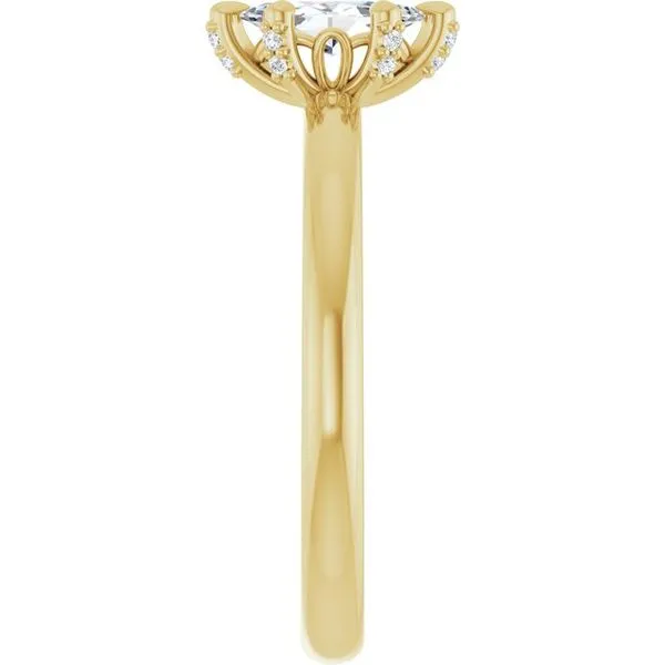 Claw-Prong Accented Engagement Ring Image 4 Futer Bros Jewelers York, PA