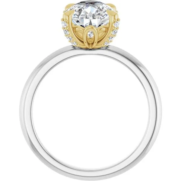 Claw-Prong Accented Engagement Ring Image 2 JF Jones Jewelers Rochester, NY