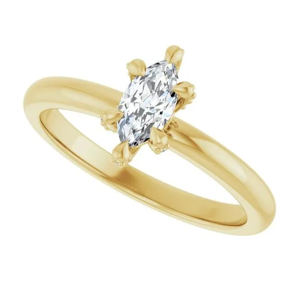 Claw-Prong Accented Engagement Ring Image 5 Don's Jewelry & Design Washington, IA