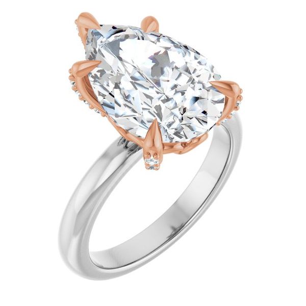 Claw-Prong Accented Engagement Ring