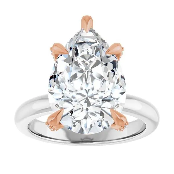 Claw-Prong Accented Engagement Ring Image 3 Natale Jewelers Sewell, NJ