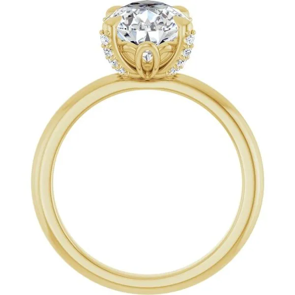 Claw-Prong Accented Engagement Ring Image 2 J. West Jewelers Round Rock, TX