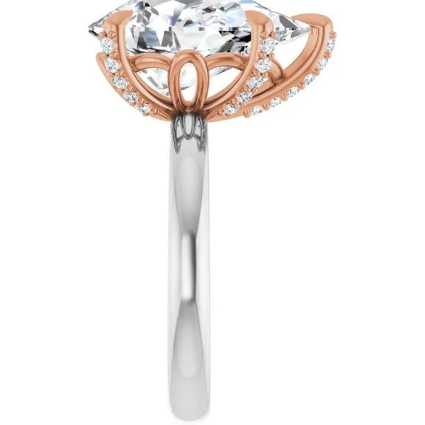 Claw-Prong Accented Engagement Ring Image 4 Northwood Jewelers Northwood, OH