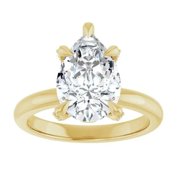 Claw-Prong Accented Engagement Ring Image 3 Ocean View Jewelers Millville, DE