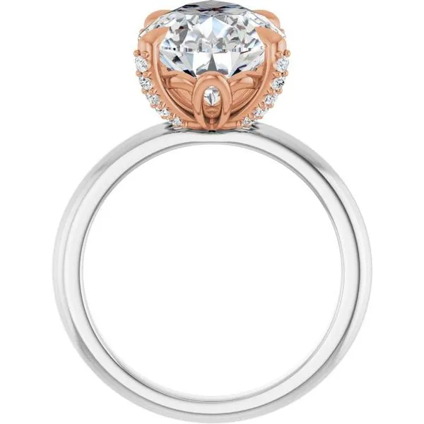 Claw-Prong Accented Engagement Ring Image 2 The Jewelry Source El Segundo, CA