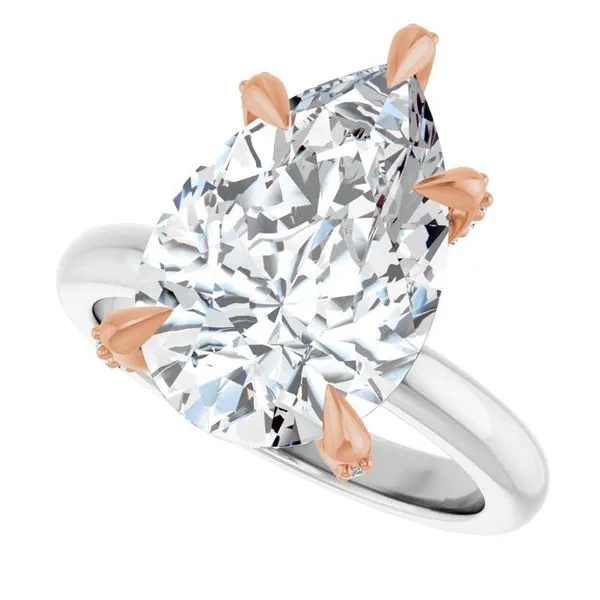 Claw-Prong Accented Engagement Ring Image 5 Arezzo Jewelers Elmwood Park, IL