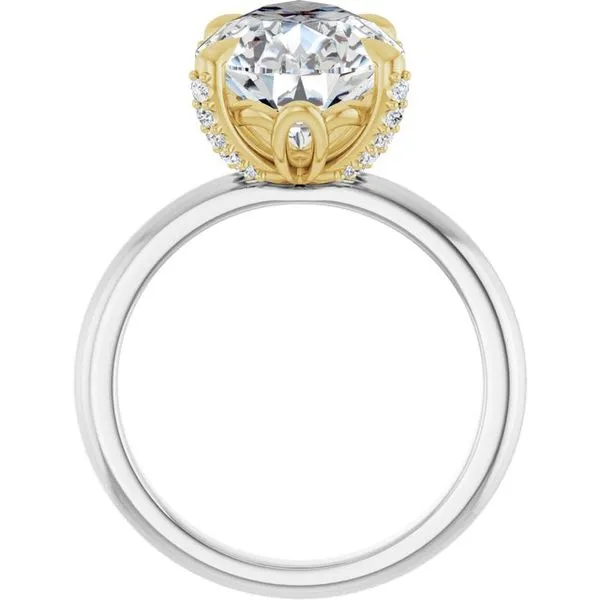 Claw-Prong Accented Engagement Ring Image 2 J. West Jewelers Round Rock, TX