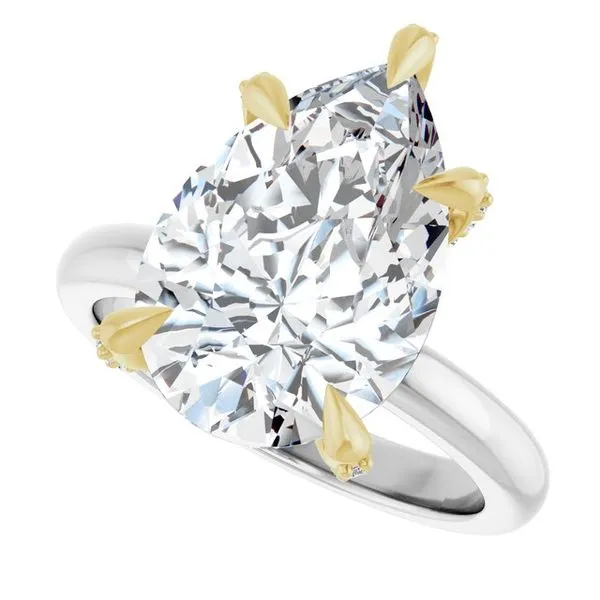 Claw-Prong Accented Engagement Ring Image 5 Stuart Benjamin & Co. Jewelry Designs San Diego, CA