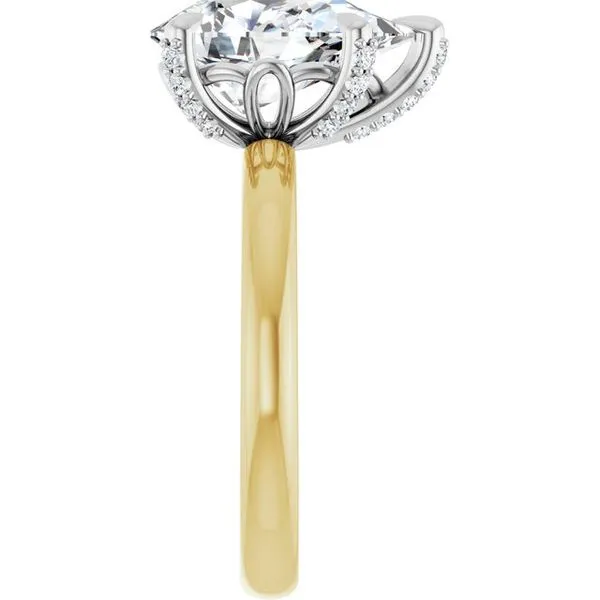 Claw-Prong Accented Engagement Ring Image 4 Stuart Benjamin & Co. Jewelry Designs San Diego, CA