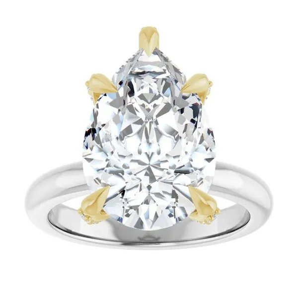 Claw-Prong Accented Engagement Ring Image 3 Austin's Fine Diamonds & Jewelry Lyndhurst, NJ