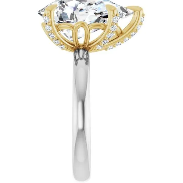 Claw-Prong Accented Engagement Ring Image 4 Don's Jewelry & Design Washington, IA