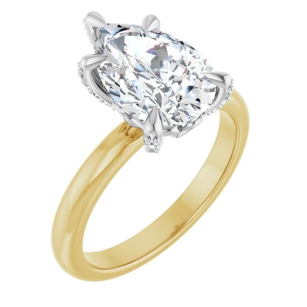 Claw-Prong Accented Engagement Ring