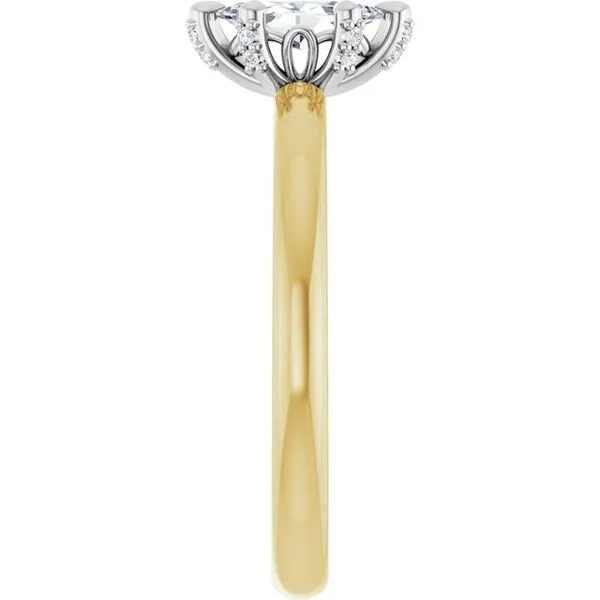 Claw-Prong Accented Engagement Ring Image 4 Stuart Benjamin & Co. Jewelry Designs San Diego, CA