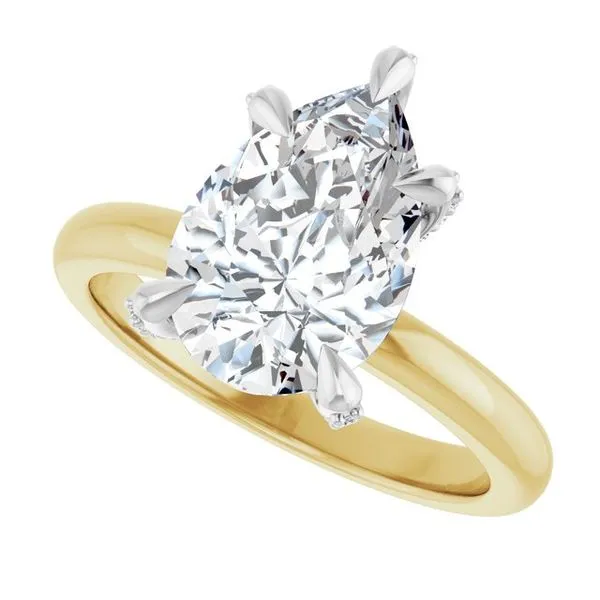 Claw-Prong Accented Engagement Ring Image 5 J. West Jewelers Round Rock, TX