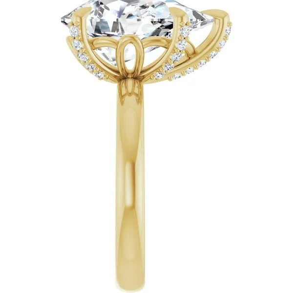 Claw-Prong Accented Engagement Ring Image 4 Raleigh Diamond Fine Jewelry Raleigh, NC