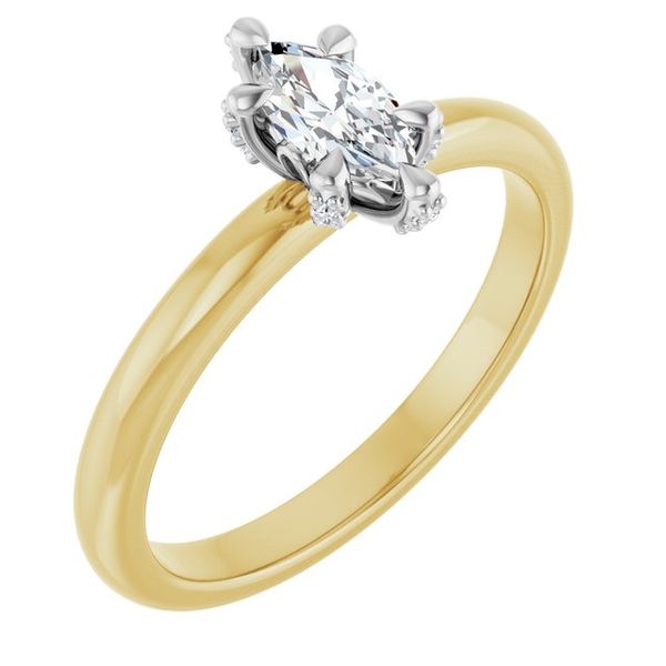 Claw-Prong Accented Engagement Ring