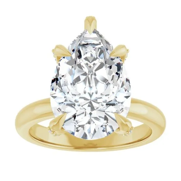Claw-Prong Accented Engagement Ring Image 3 J. Thomas Jewelers Rochester Hills, MI