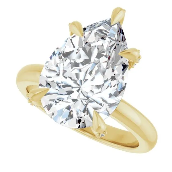 Claw-Prong Accented Engagement Ring Image 5 Paul James Jewelers Angels Camp, CA