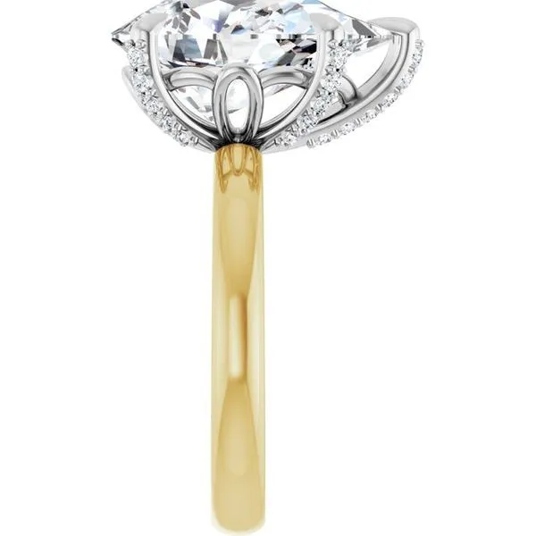 Claw-Prong Accented Engagement Ring Image 4 Northwood Jewelers Northwood, OH