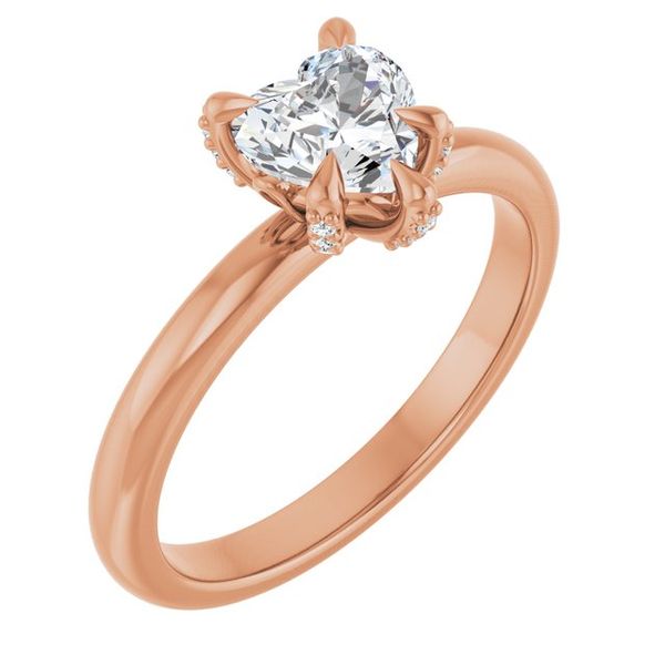 Claw-Prong Accented Engagement Ring