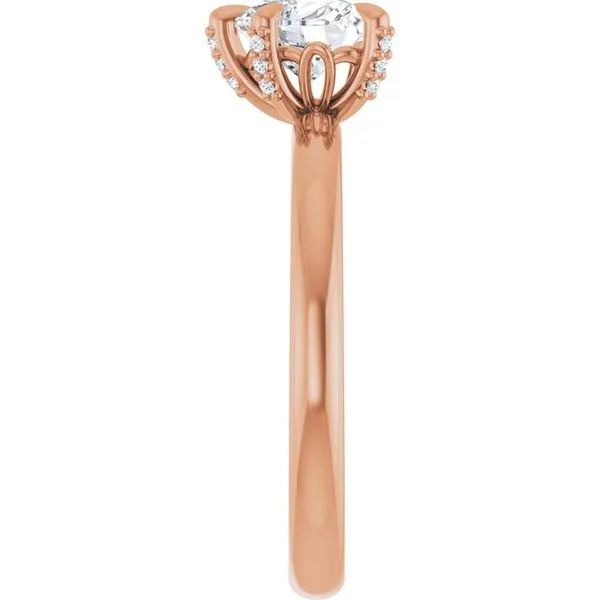 Claw-Prong Accented Engagement Ring Image 4 Ocean View Jewelers Millville, DE