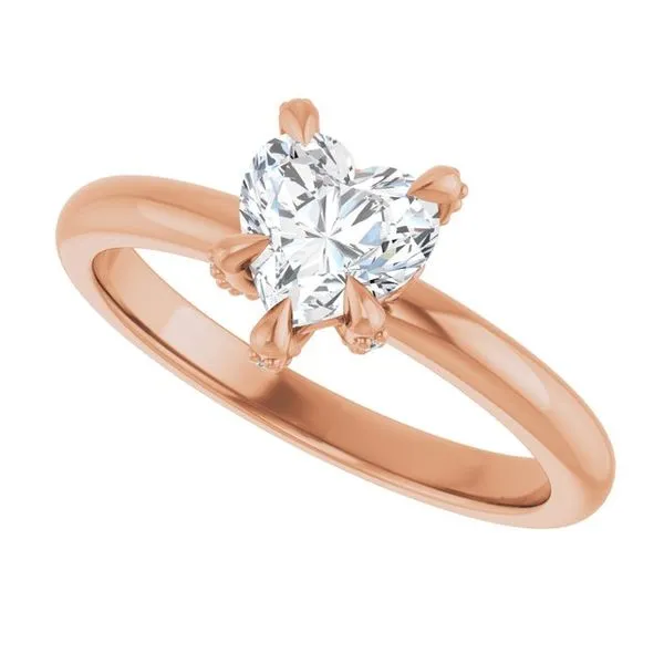 Claw-Prong Accented Engagement Ring Image 5 Raleigh Diamond Fine Jewelry Raleigh, NC