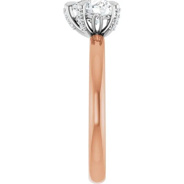 Claw-Prong Accented Engagement Ring Image 4 Northwood Jewelers Northwood, OH