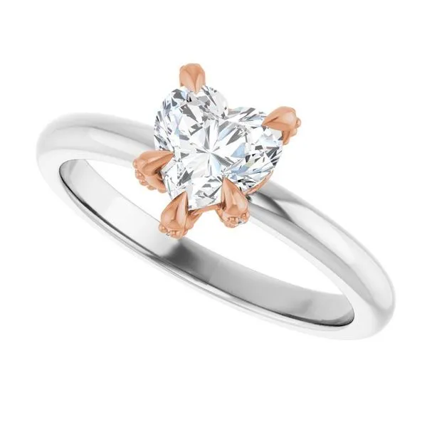 Claw-Prong Accented Engagement Ring Image 5 Vulcan's Forge LLC KANSAS CITY, MO