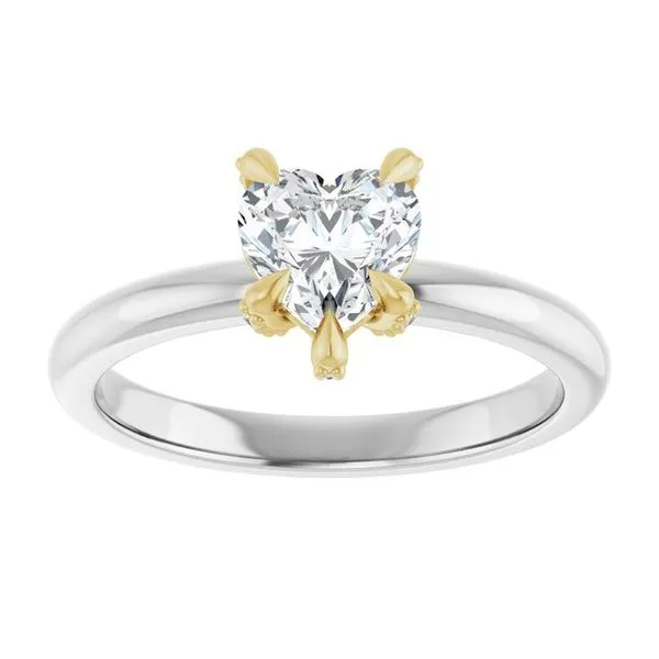 Claw-Prong Accented Engagement Ring Image 3 J. West Jewelers Round Rock, TX